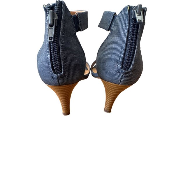 Style & Co Size 7 Business Casual Stylist Denim Block Pump Blue Denim - Picture 4 of 11